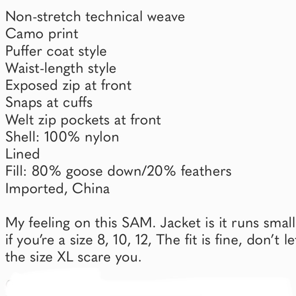Authentic SAM. Camo Freestyle Down Jacket NEW!!! … - image 16